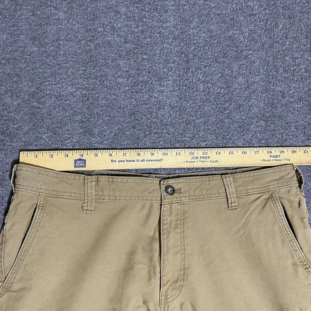 GH Bass & Co Mens Canvas Work Pants Tan Brown 40x30 Straight Leg Utility Skater